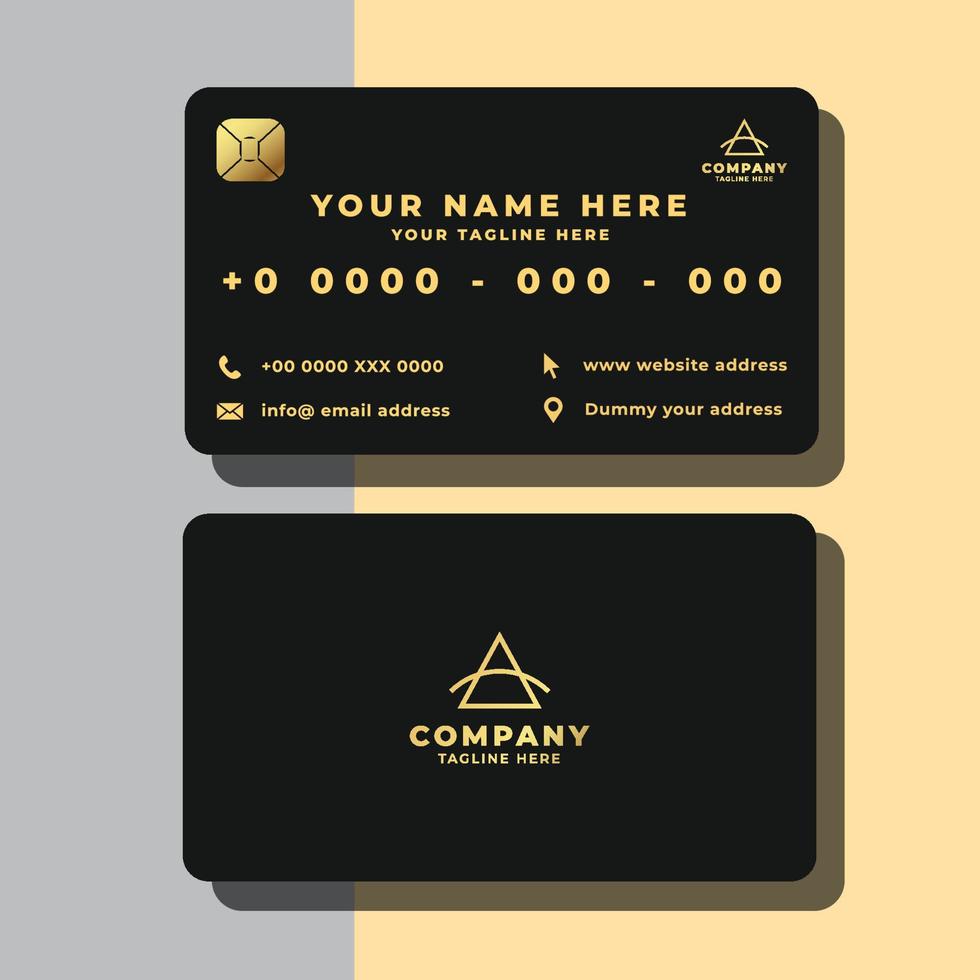 Credit Card Style Business Card vector