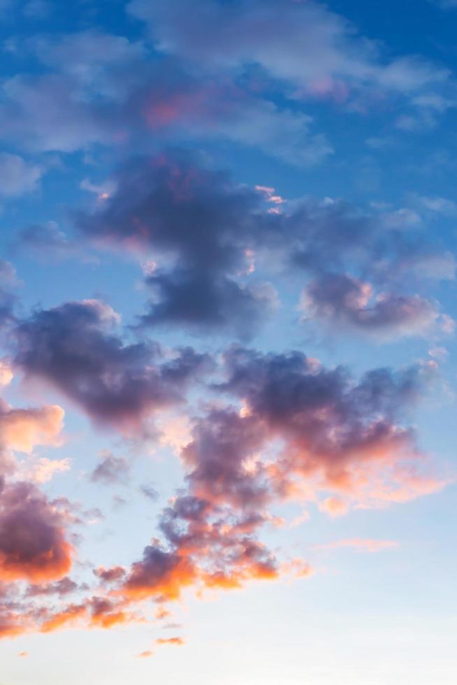 Colorful vertical sky with cloud on a sunny day. photo