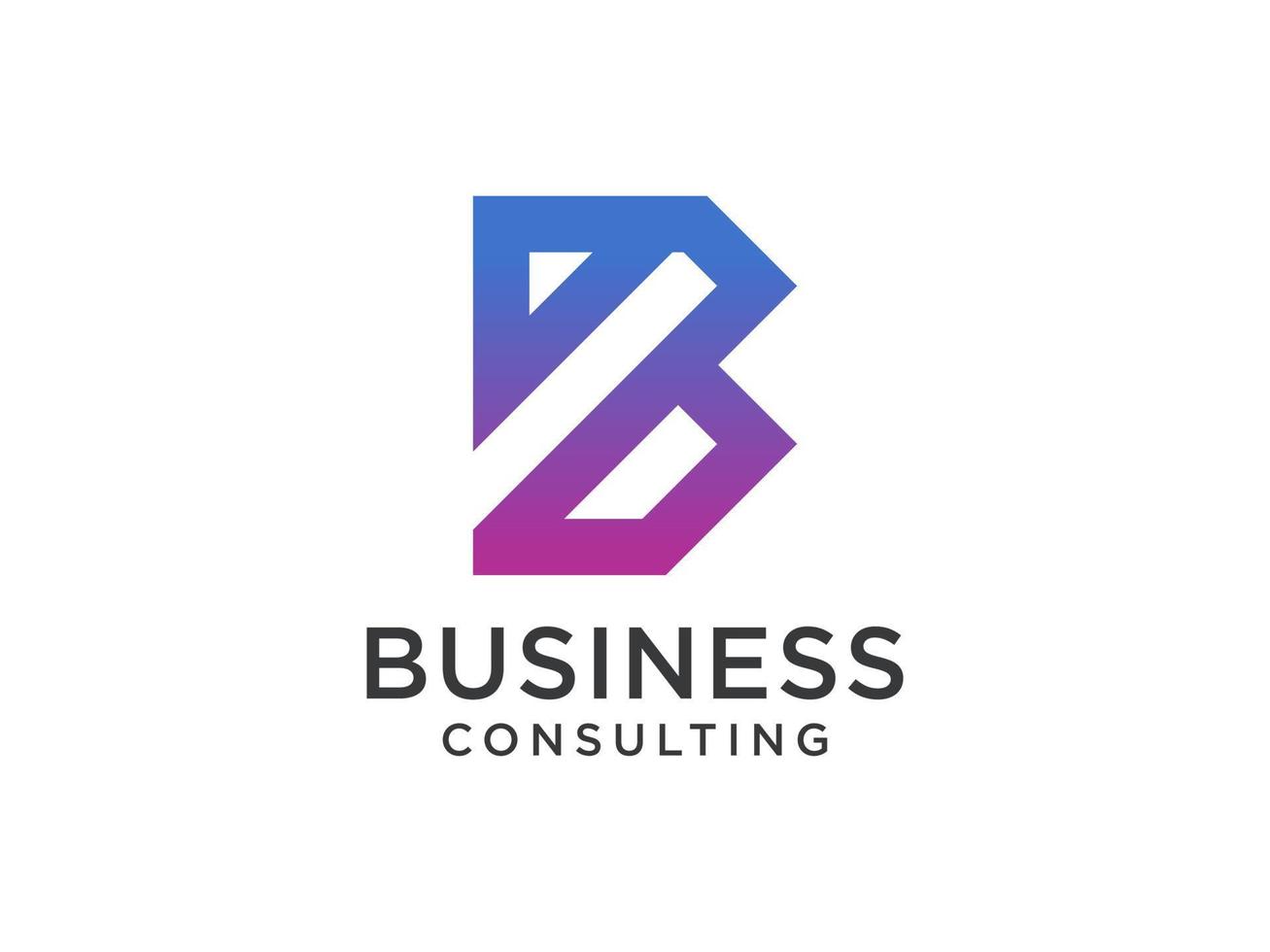 Abstract Hexagonal Letter  B Business Logo. Flat Vector Logo Design Template Element