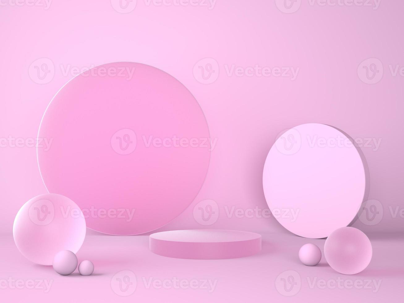 Product podium on pastel background 3d. Abstract minimal geometry concept. Studio stand platform theme. Exhibition and business marketing presentation stage. photo