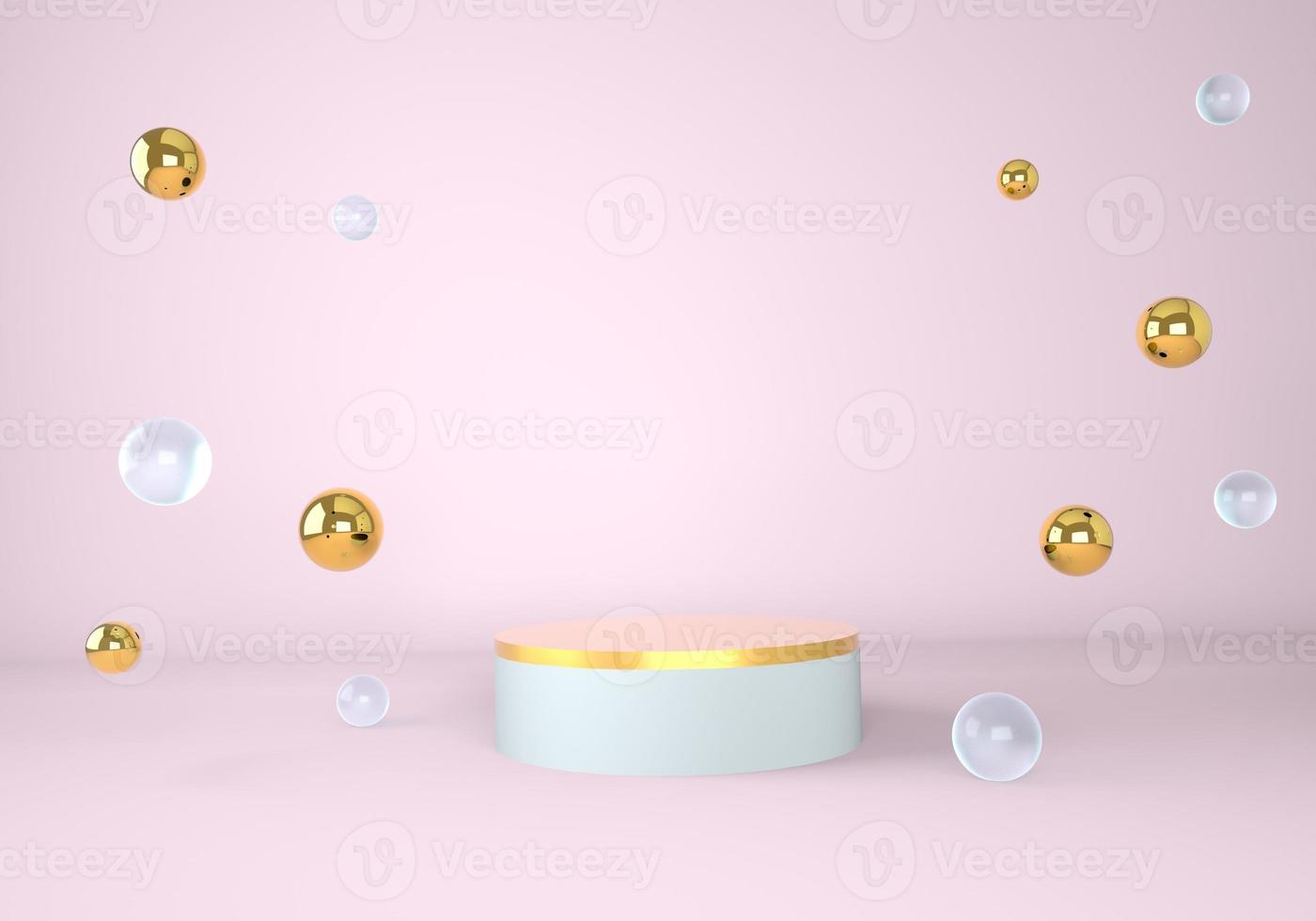 3d abstract background, mock up scene geometry shape podium for product display. photo