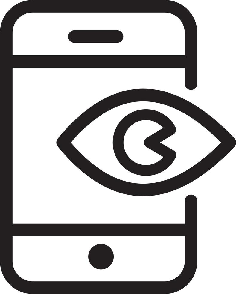 Advertising eye impression mobile phone view icon vector