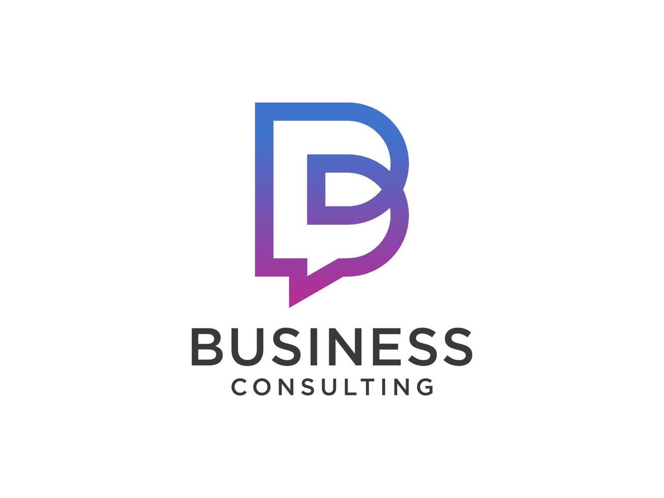 Abstract Hexagonal Letter  B Business Logo. Flat Vector Logo Design Template Element