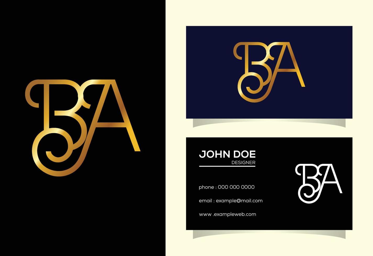 Initial Letter B A Logo Design Vector. Graphic Alphabet Symbol For Corporate Business Identity vector