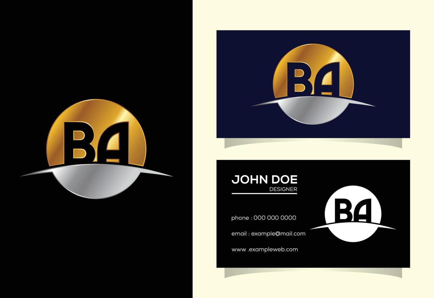 Initial Letter B A Logo Design Vector. Graphic Alphabet Symbol For Corporate Business Identity vector