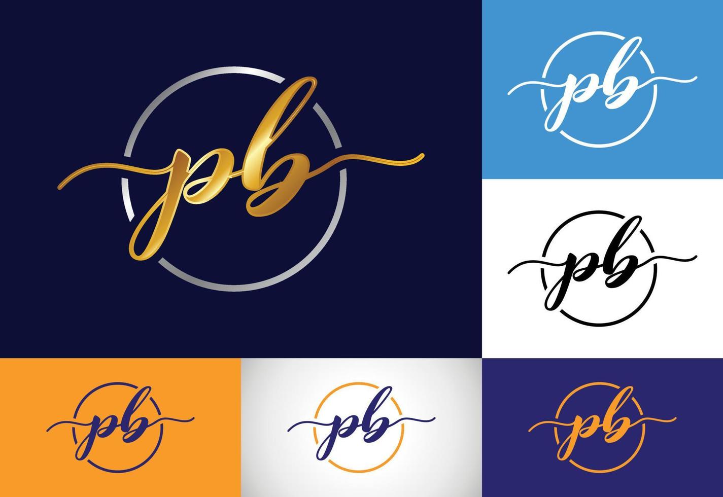 Initial Letter P B Logo Design Vector. Graphic Alphabet Symbol For Corporate Business Identity vector