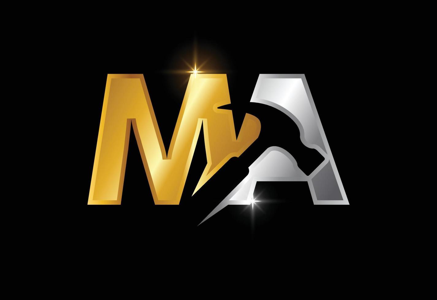 Initial Monogram Letter M A Logo Design Vector. Graphic Alphabet Symbol For Corporate Business vector