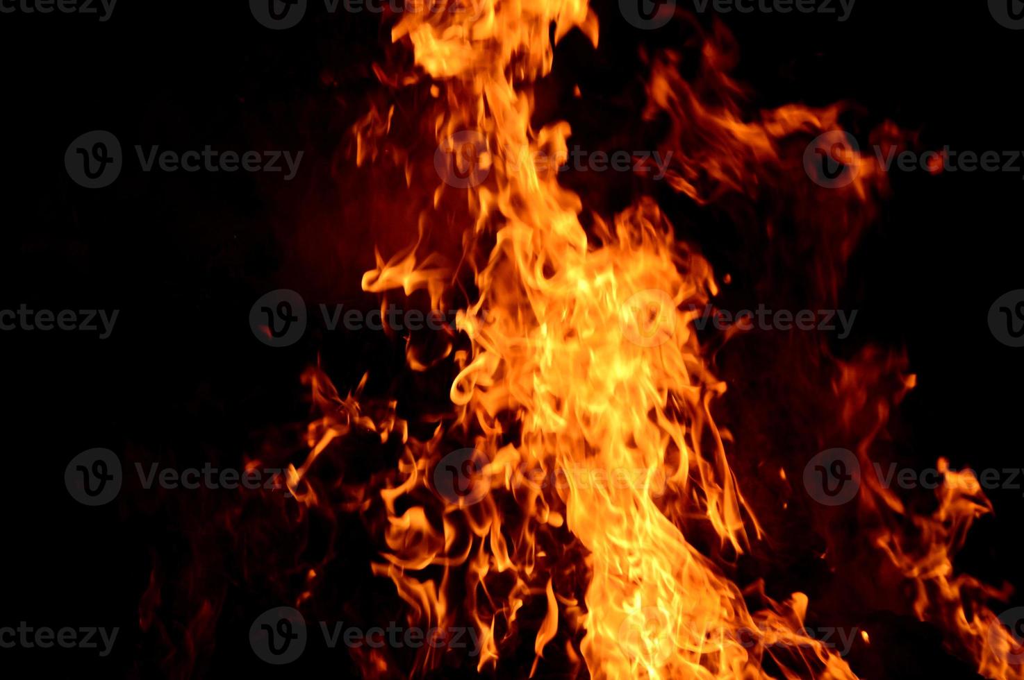 Fire on a black background photo