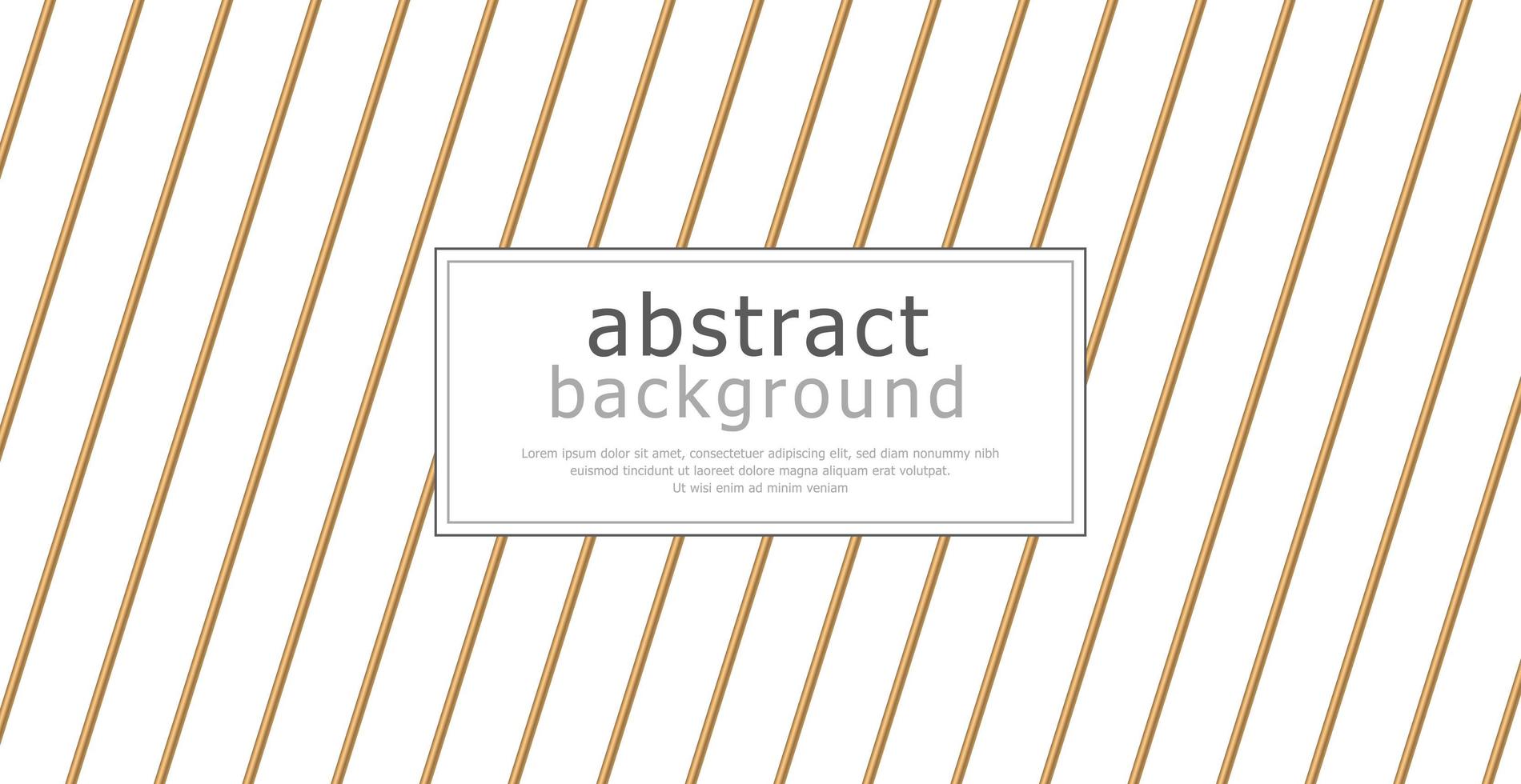Modern geometric luxury web postcard template for business or presentation with golden lines on white background - Vector
