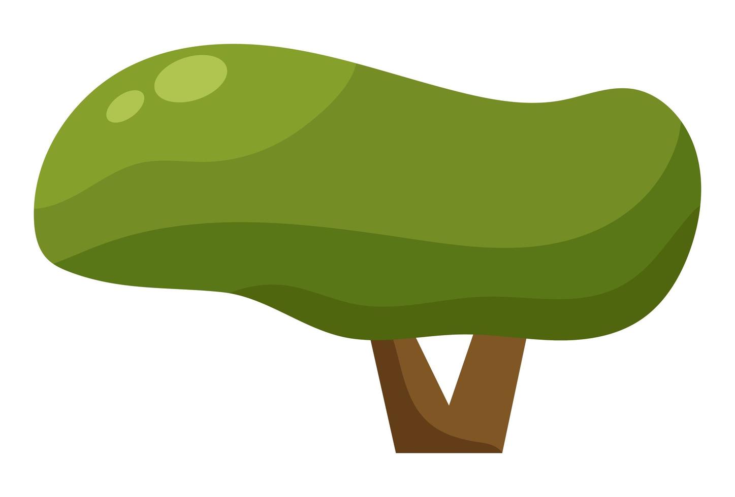 Abstract green tree on white background - Vector