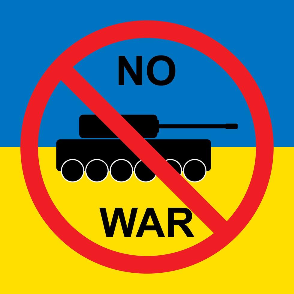 Flag of the independent country of Ukraine, no war - Vector