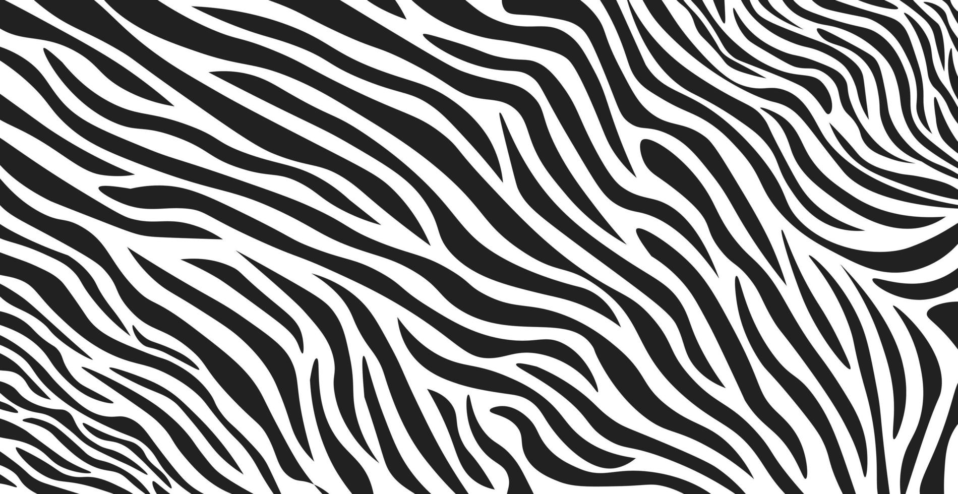 Wavy black and white zebra fur texture Vector 6205619 Vector Art at
