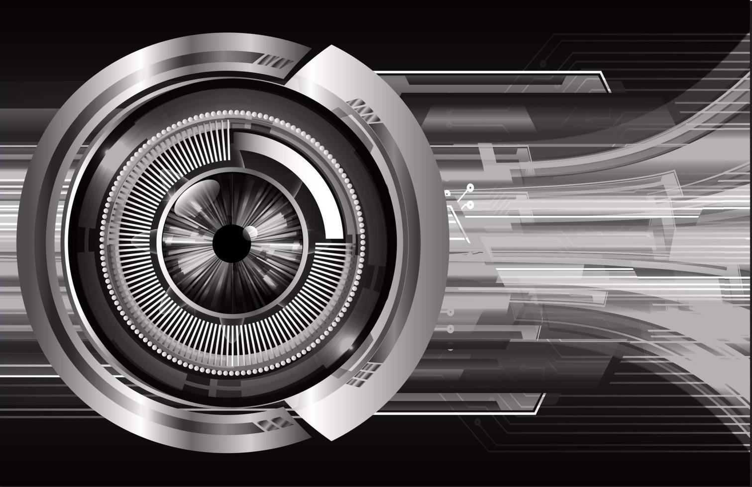 eye cyber circuit future technology concept background vector
