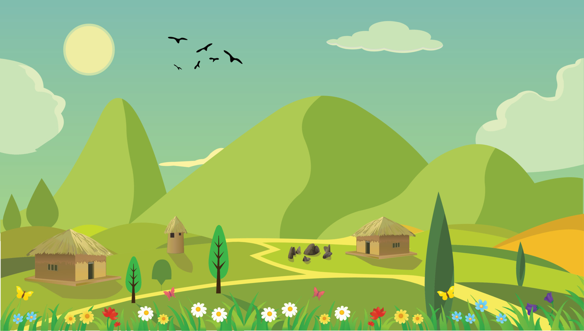 Landscape mountains cartoon background vector artwork 6205752 Vector Art at Vecteezy Landscape mountains cartoon background vector artwork 6205752 Vector Art at Vecteezy