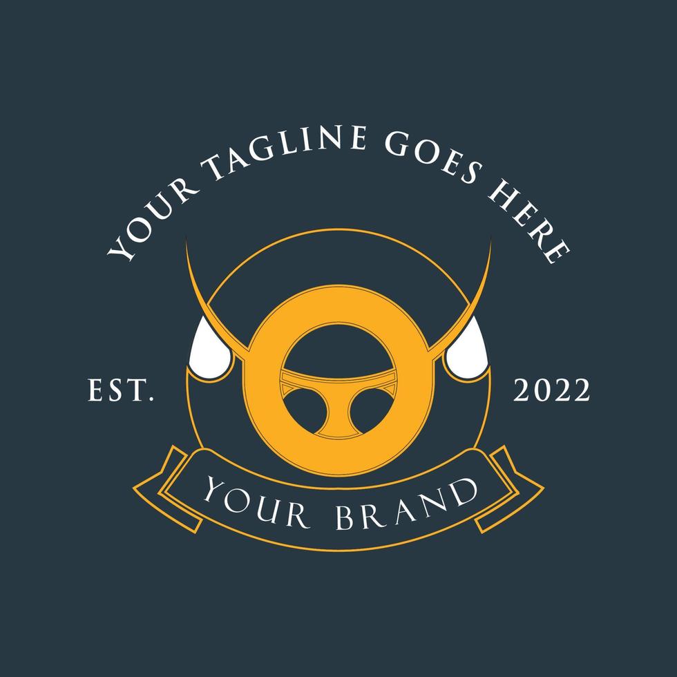 unique circle logo tire shape and speed vector