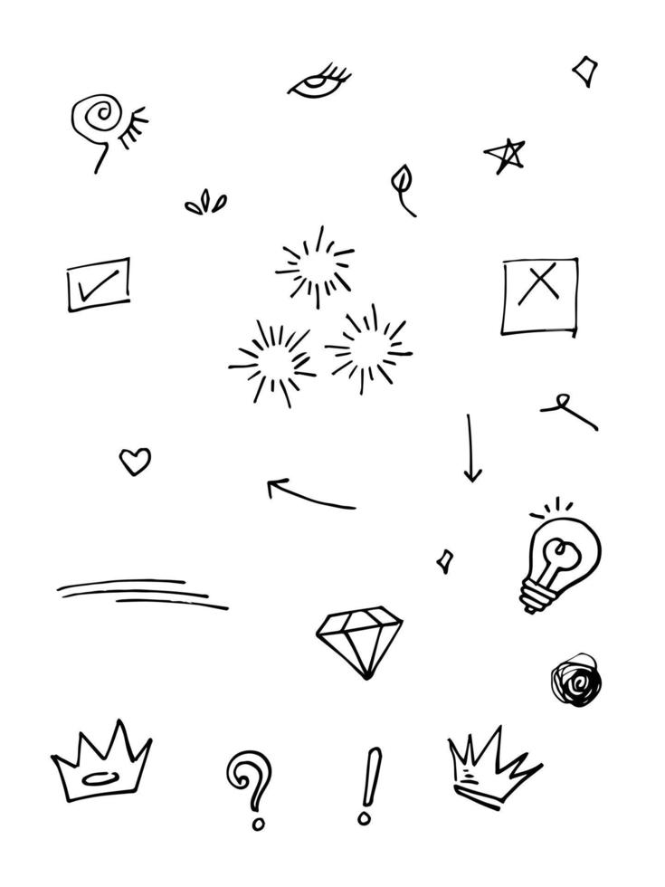 Doodle element vector set, for concept design.