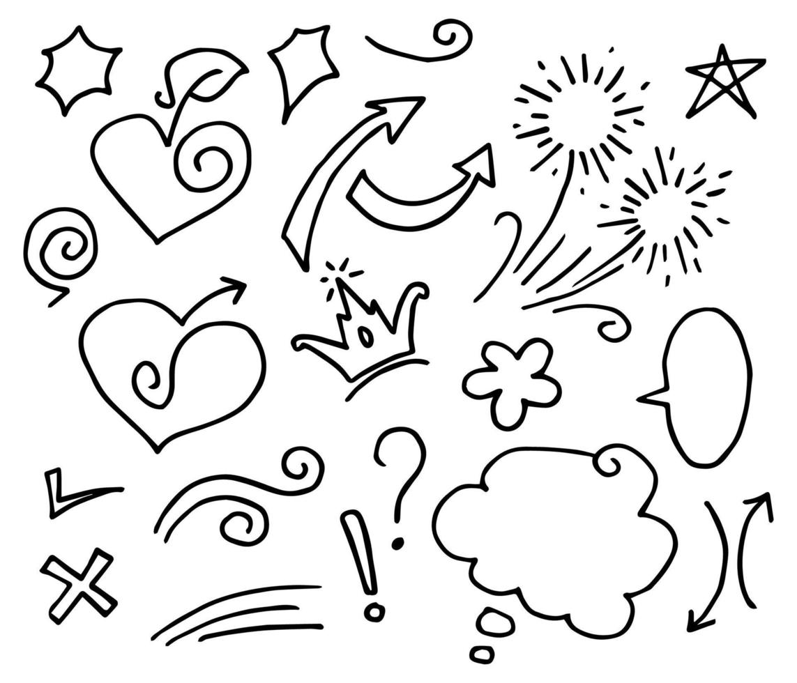 Doodle element vector set, for concept design.