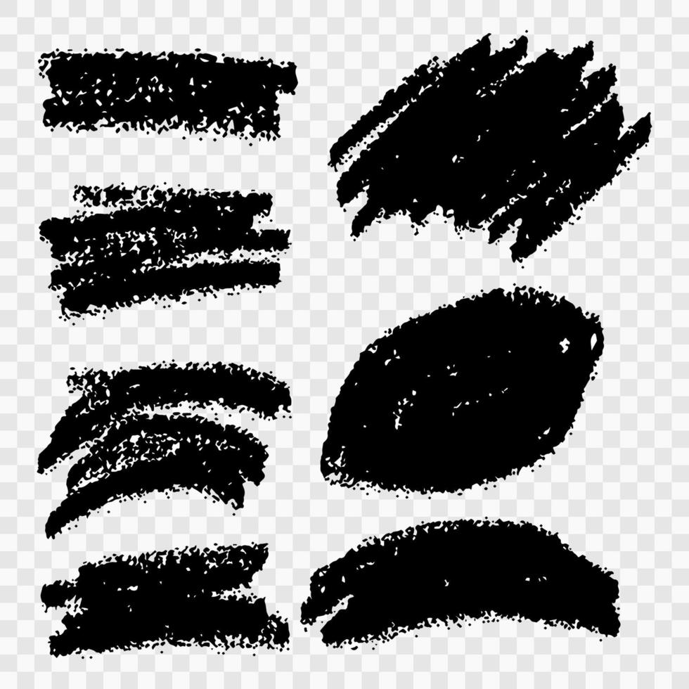 Brush Ink. Black Graffiti Textures. Scribble Abstract. vector