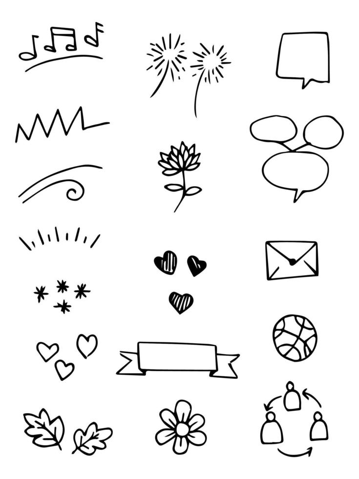 Doodle element vector set, for concept design.