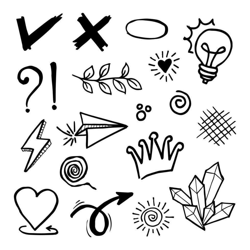 Doodle element vector set, for concept design.