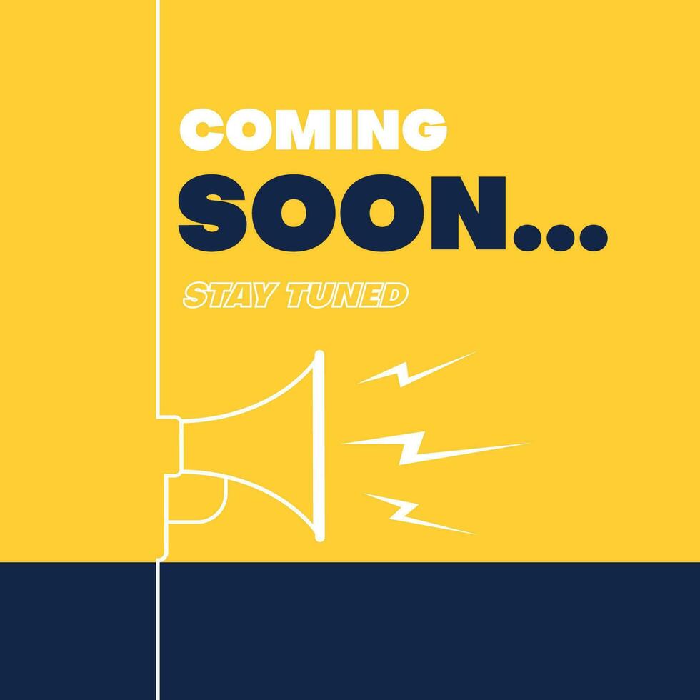 coming soon banner or poster design. vector illustration