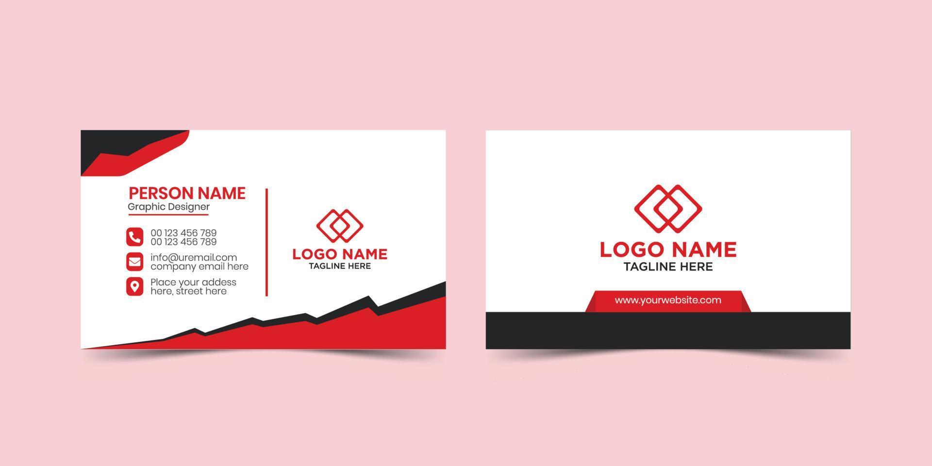 Business card template design vector