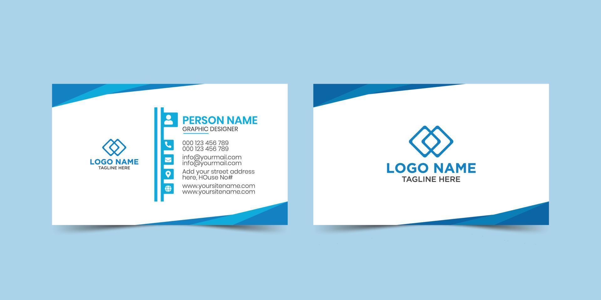 Business card template design vector