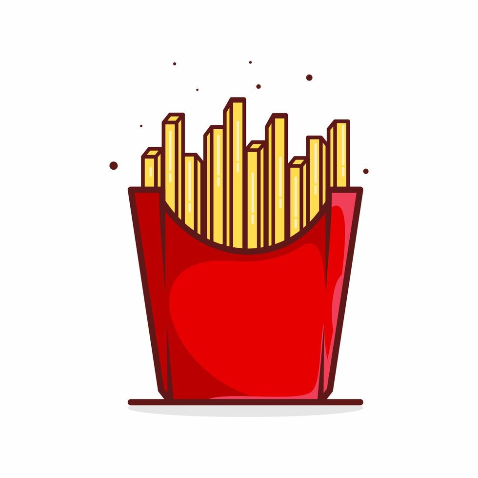 Ilustración de vector de comida rápida de patata