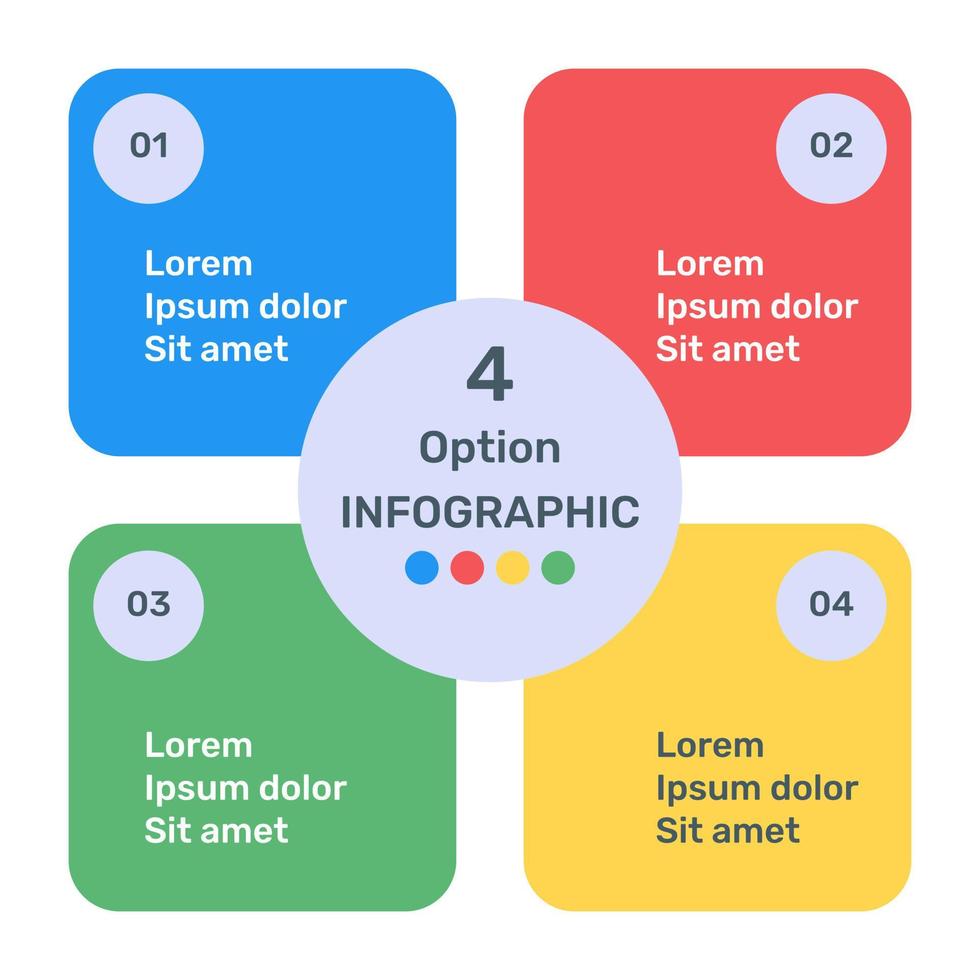 A colourful infographic icon in editable design vector