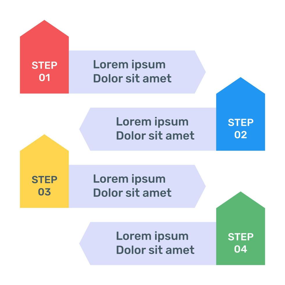 Business data representation through arrows infographic in flat icon vector