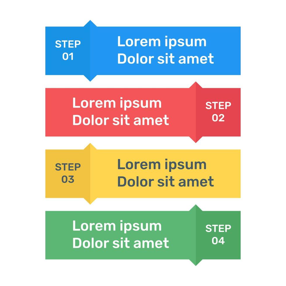 Step labels infographic icon in flat design vector