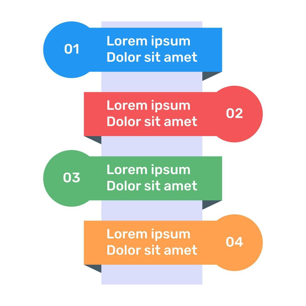 labels chart in flat icon vector
