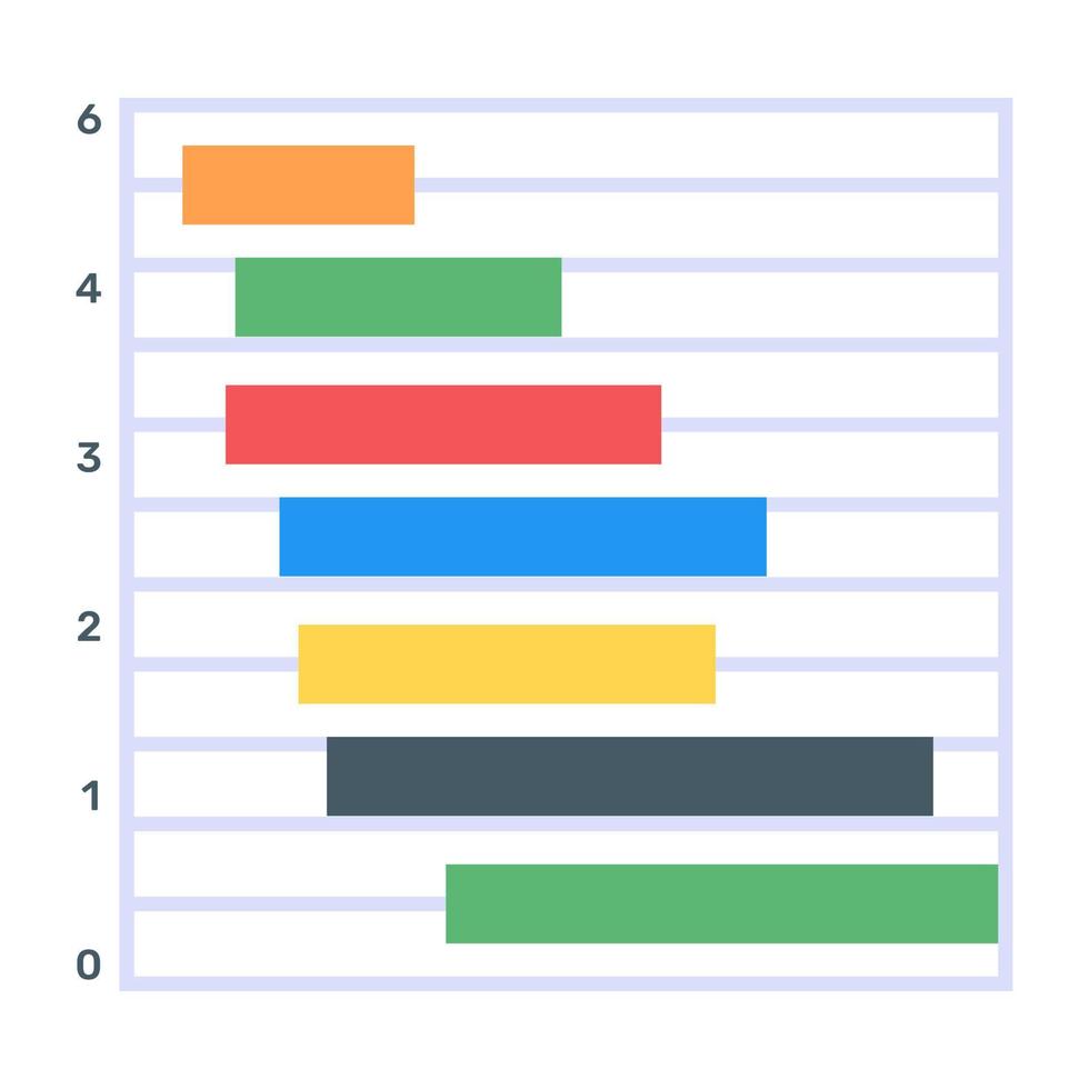 A perfect gantt graph icon in flat design vector