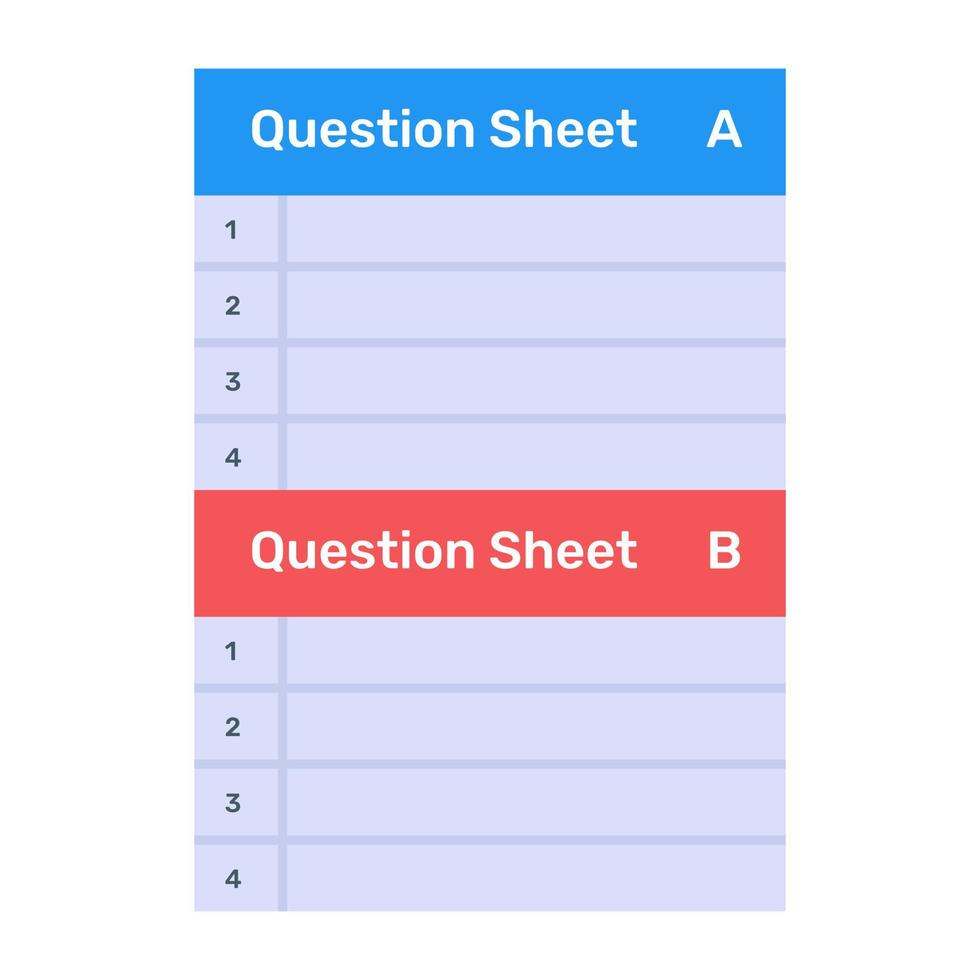 A flat vector of checklist template, editable design