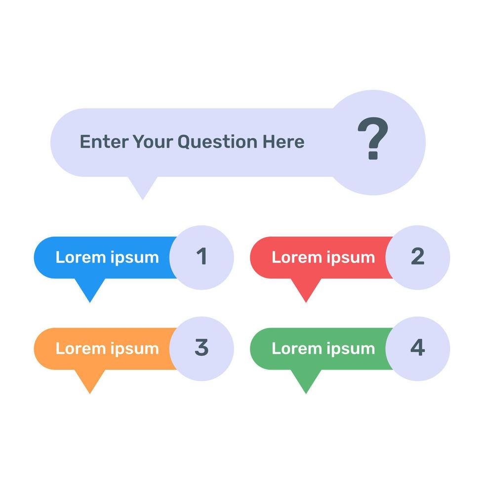 Download this premium vector of multiple choice question