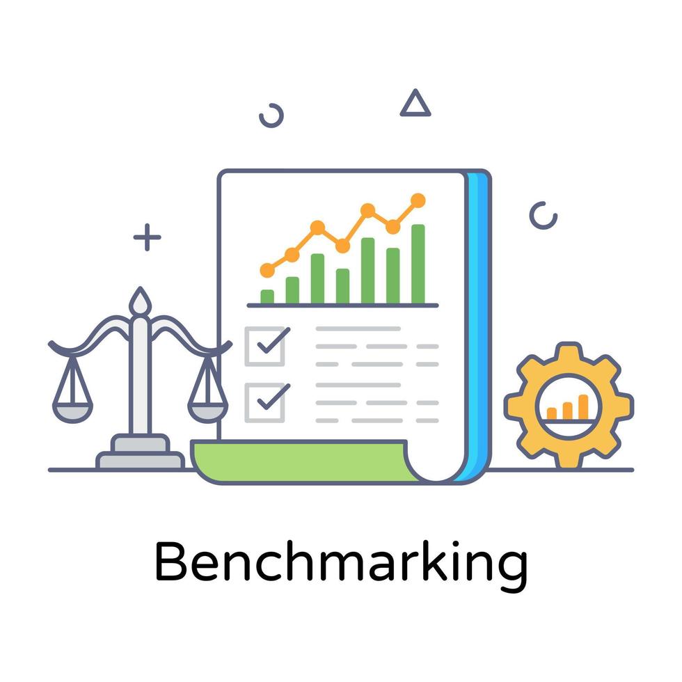 An icon design of benchmarking vector