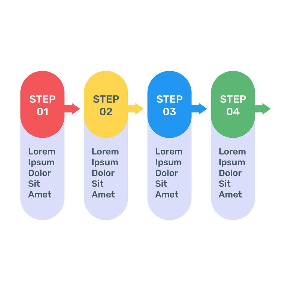 Step labels infographic icon in flat design vector