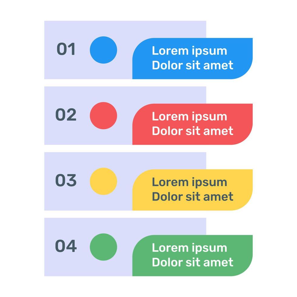 labels chart in flat icon vector