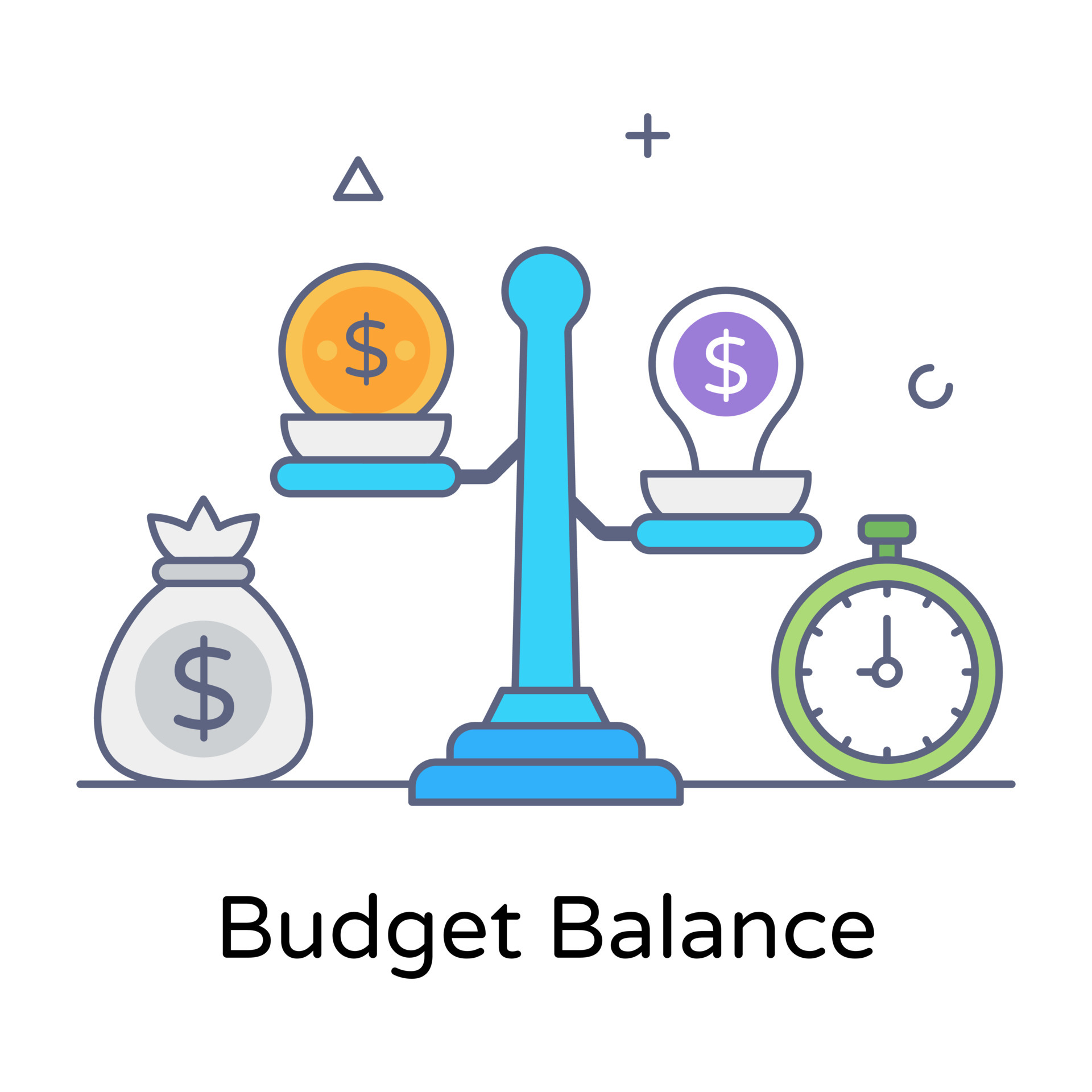 Flat conceptual icon of budget balance 6206665 Vector Art at Vecteezy