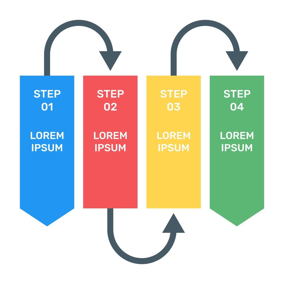 Charting on a labelled direction, flat icon of info diagram vector