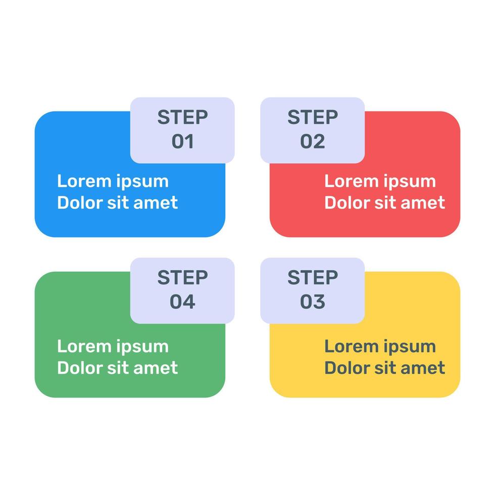 Step labels infographic icon in flat design vector