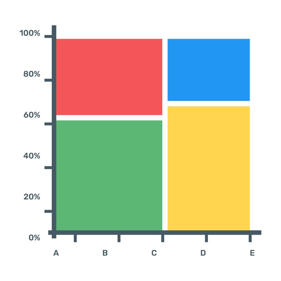 descargue este ícono plano del gráfico de datos comerciales vector