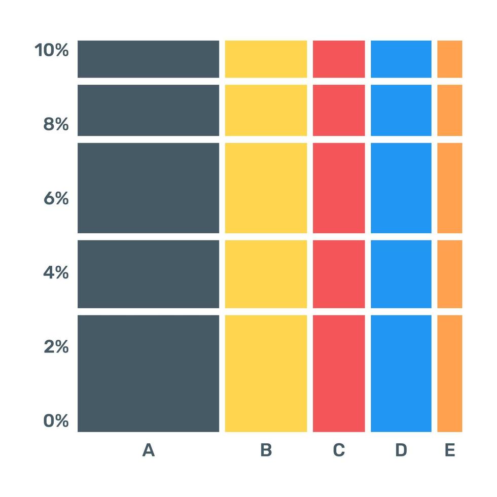 descargue este ícono plano del gráfico de datos comerciales vector