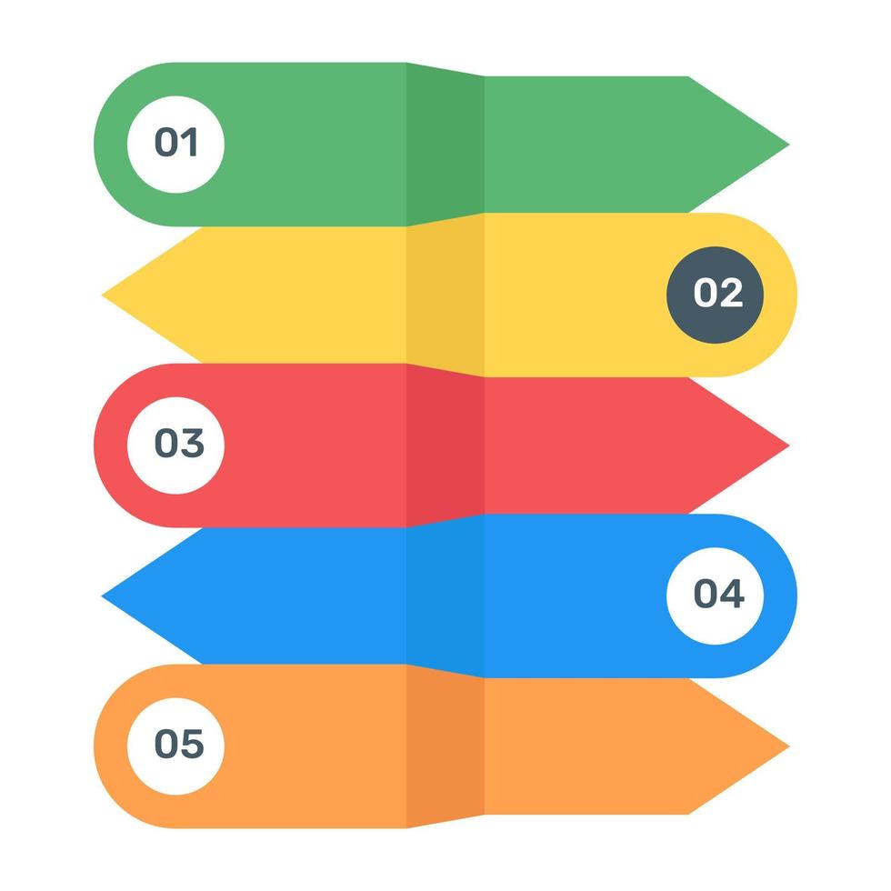 A timeline infographic icon in flat design vector