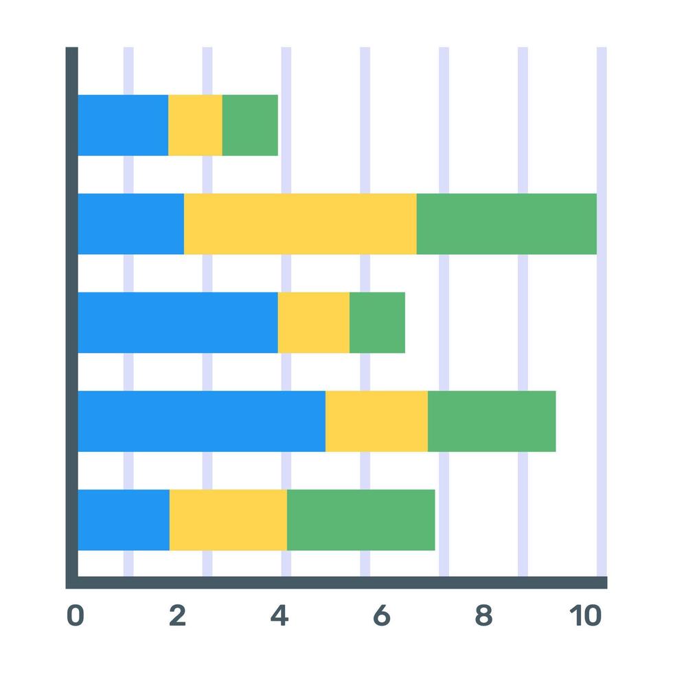 un icono editable plano de análisis de Pareto vector