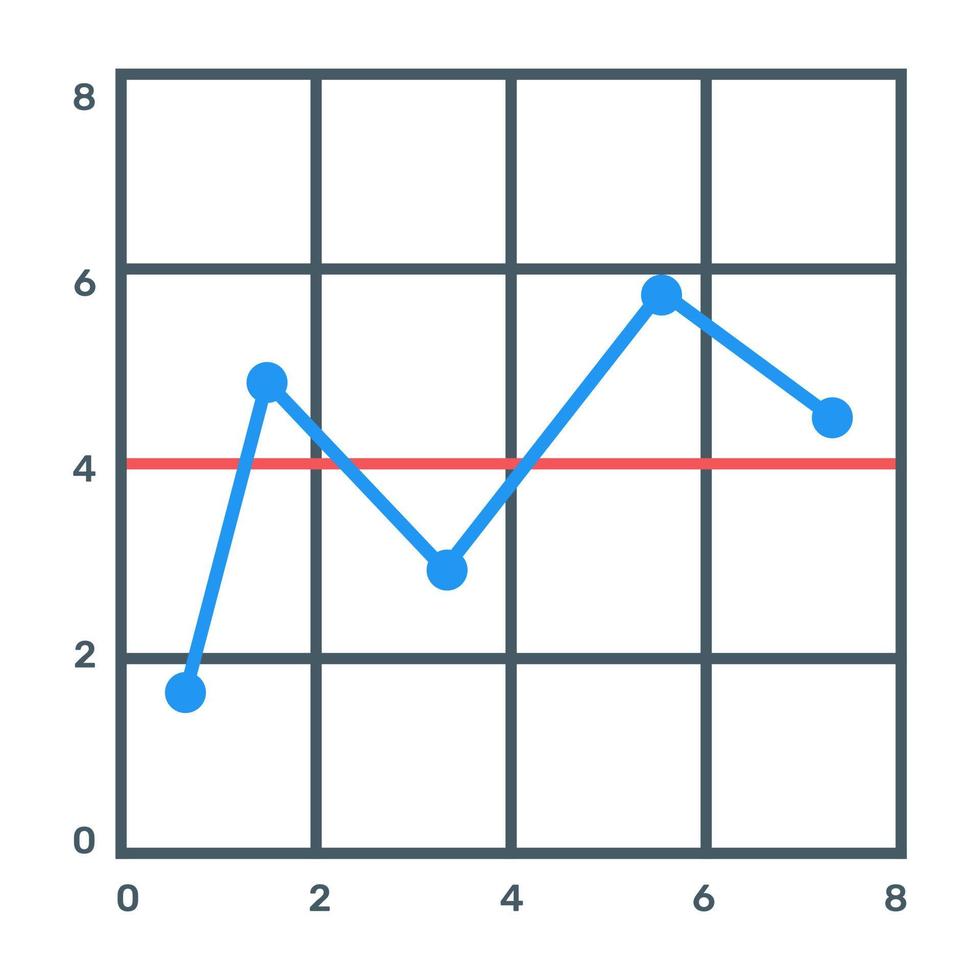 Data chart icon, flat editable vector