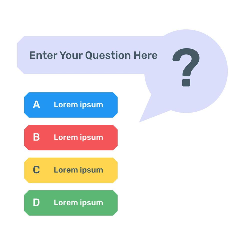 Download this premium vector of multiple choice question