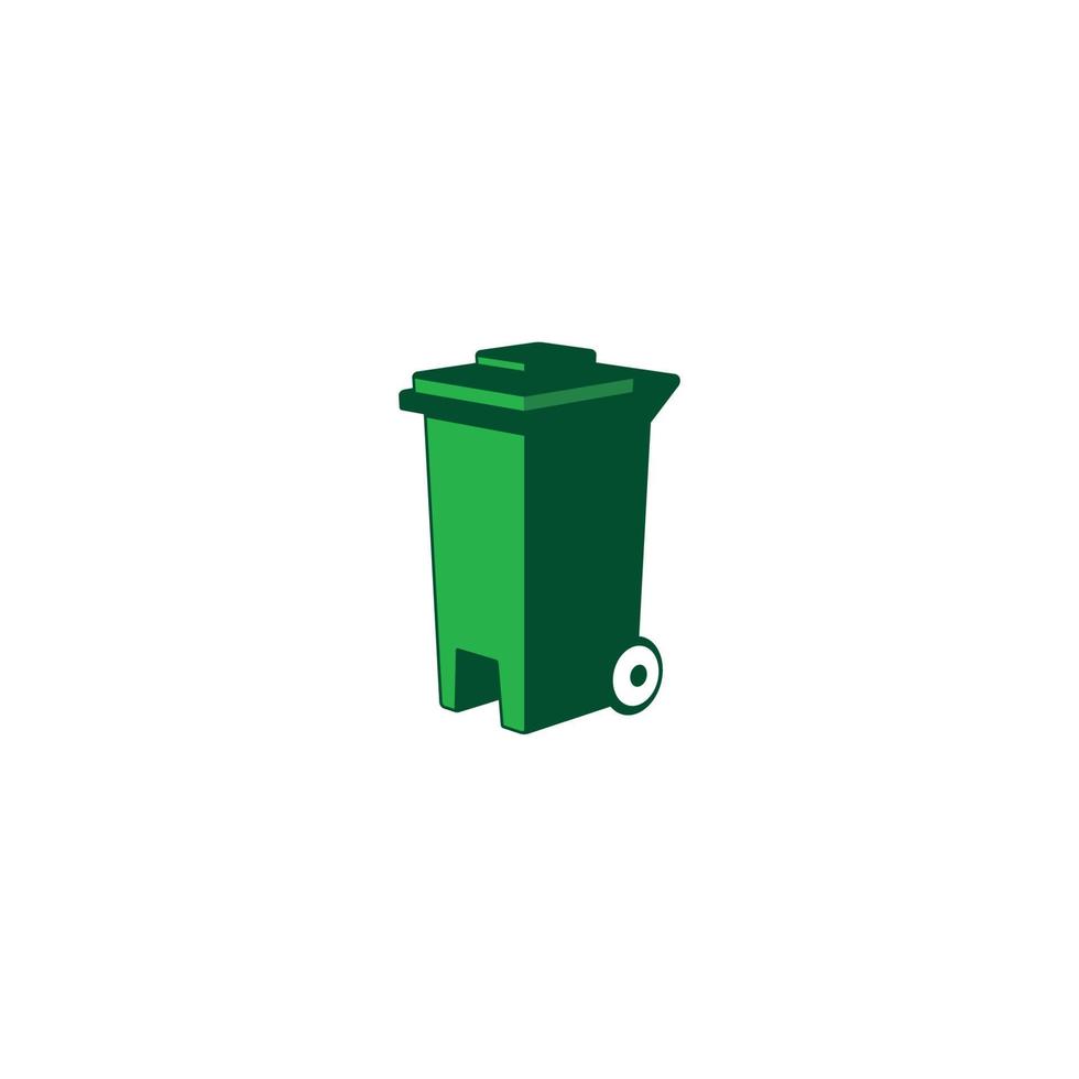 Trash Bin logo or icon design vector