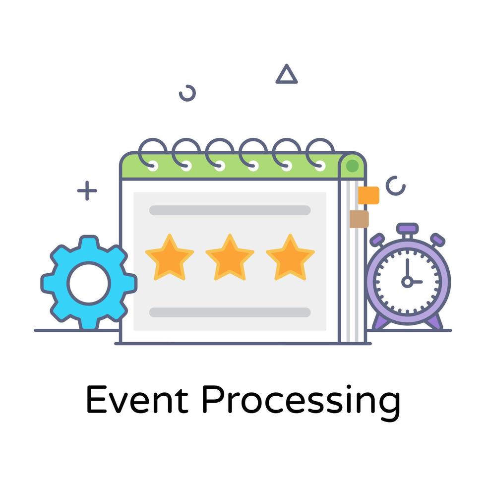 Editable colorful flat design of event processing icon 6206778 Vector ...