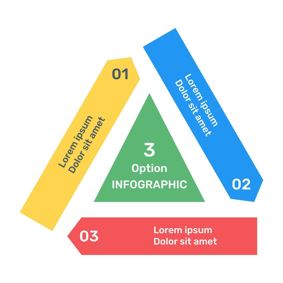 A triangular label chart icon in flat design vector